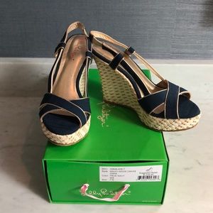 New Lilly Pulitzer Ashley Wedge Canvas size - 7